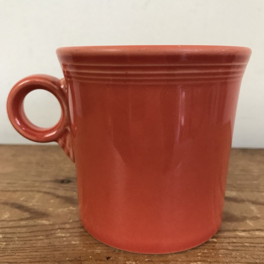 HLC Fiesta USA Paprika Coral Drink Mug Coffee Tea Cup Art Deco Ring Handle